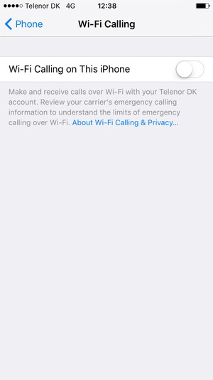 Turn on Wi-Fi Calling on This iPhone
