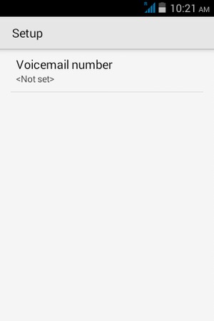 Select Voicemail number