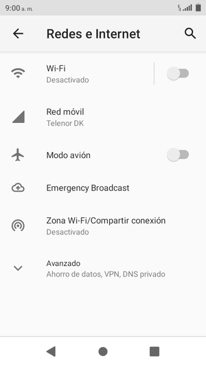 Seleccione Zona Wi-Fi/Compartir conexión