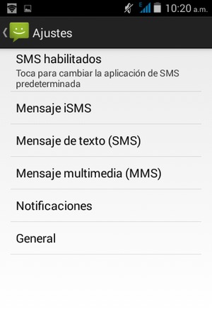 Seleccione Mensaje de texto (SMS)