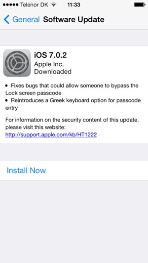 If your iPhone is not up to date, select Install Now