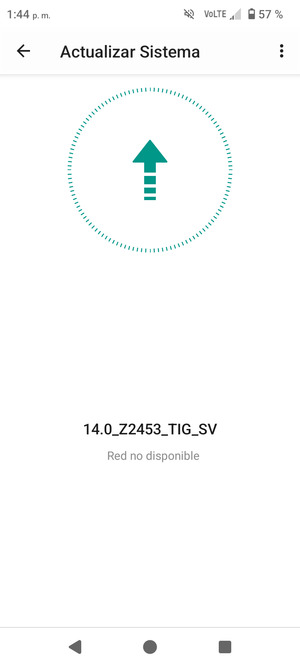 Si su teléfono está actualizado, verá la siguiente pantalla