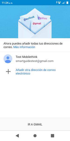 Seleccione IR A GMAIL