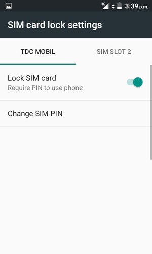 Select Sky Devices and  Change SIM PIN