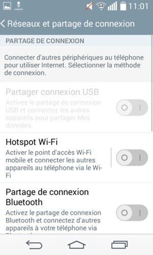 Sélectionnez Hotspot Wi-Fi