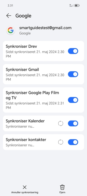 Dine kontakter fra Google vil nu blive synkroniseret til din smartphone