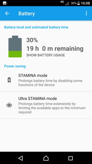 If you would like to enable Ultra power saving mode, select Ultra STAMINA mode