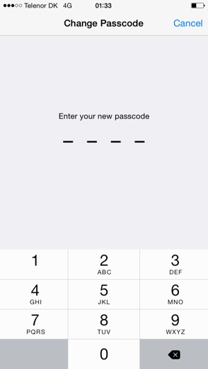 Enter your new passcode