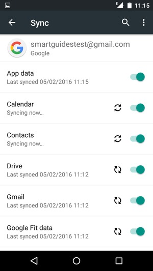Your contacts from Google will now be synced to your SKY