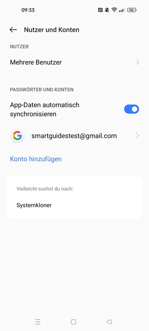 Wählen Sie Ihr Google Konto