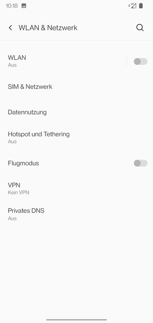Wählen Sie SIM & Netzwerk