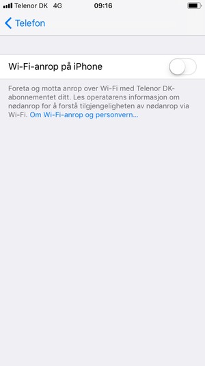 Slå på Wi-Fi-anrop på iPhone