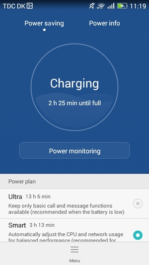 To enable Ultra power saving mode, select Ultra