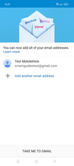 Select TAKE ME TO GMAIL