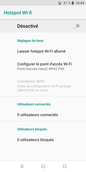 Sélectionnez Configurer le point d'accès Wi-Fi 