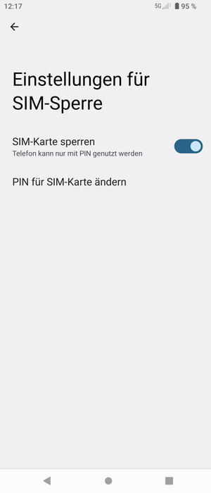 Wählen  PIN für SIM-Karte ändern
