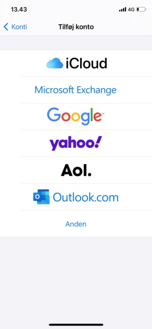 Vælg Outlook.com