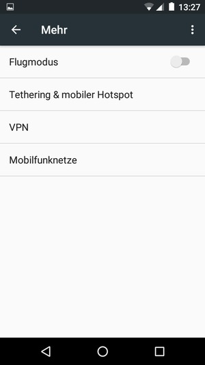 Wählen Sie Tethering & mobiler Hotspot