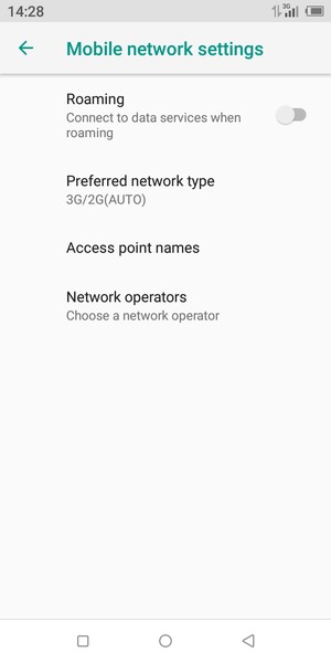 Select Access point names