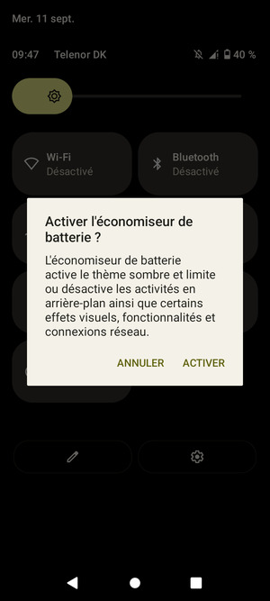 Sélectionnez ACTIVER