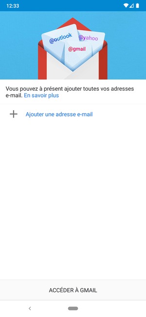 Sélectionnez Ajouter une adresse e-mail