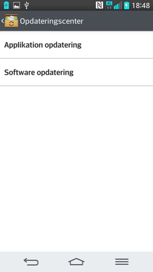 Vælg Software opdatering