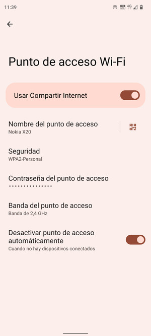 El teléfono ha sido configurado para su uso como módem