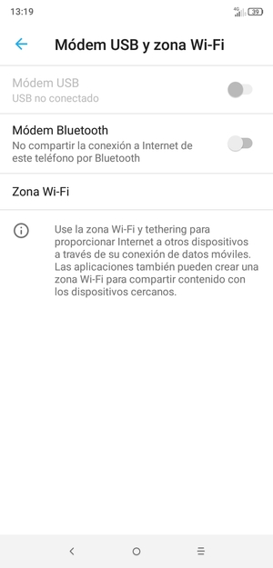 Seleccione Zona Wi-Fi