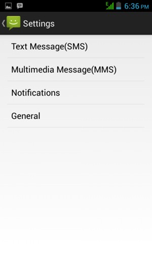 Select Text Message(SMS)