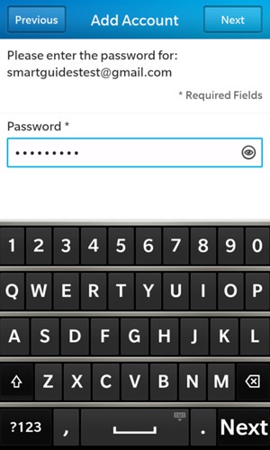 Enter your Password and select Next