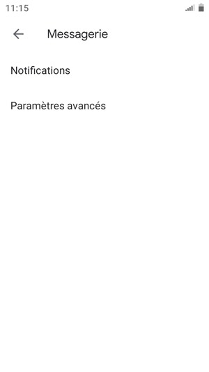 Sélectionnez Paramètres avancés