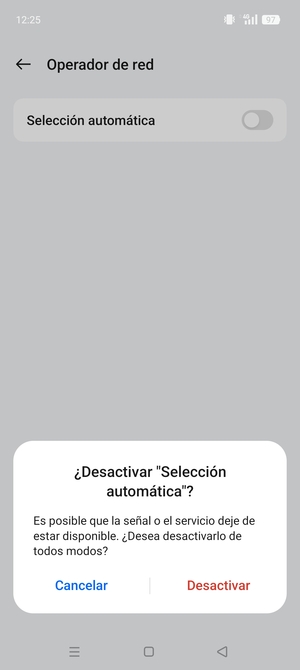 Seleccione Desactivar