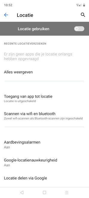 Schakel Locatie gebruiken uit