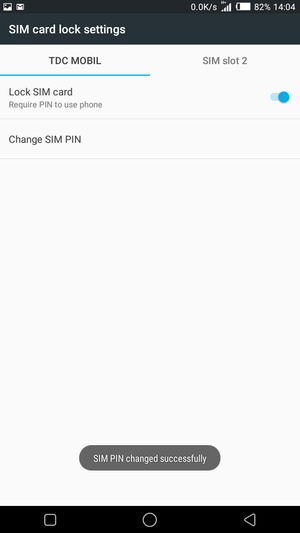 Your SIM PIN has been changed