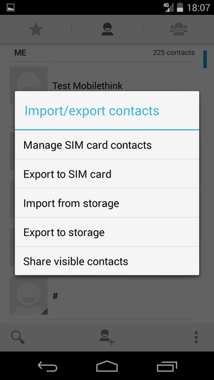 Select Manage SIM card contacts