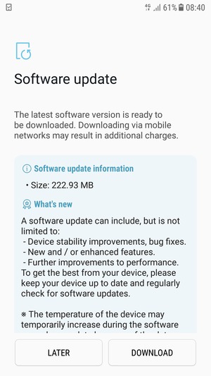 If your phone is not up to date, select Download