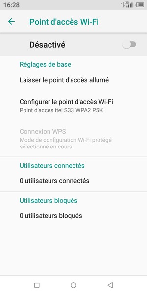 Sélectionnez Configurer le point d'accès Wi-Fi