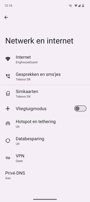 Selecteer Hotspot en tethering