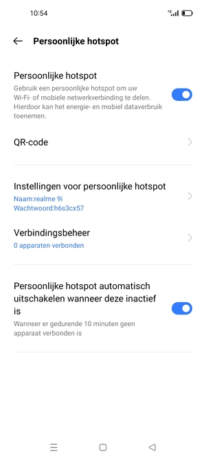 Uw telefoon is nu geïnstalleerd voor gebruik als modem