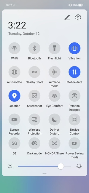 Select Vibration to change to silent mode