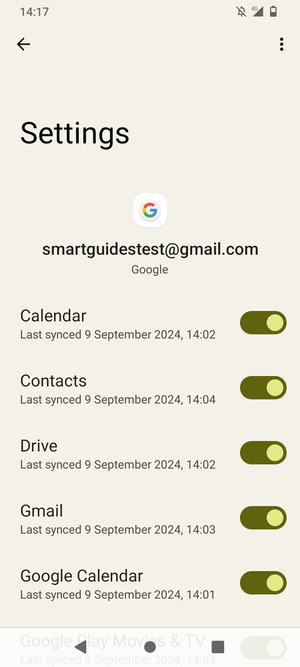 Make sure Contacts is selected