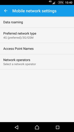 Select Access Point Names