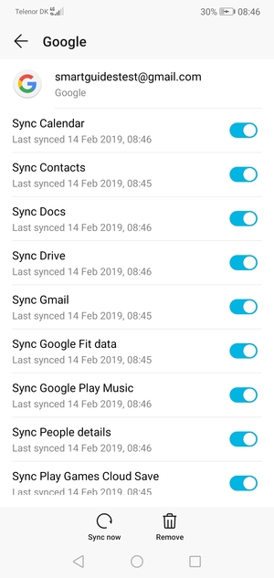 Make sure Sync Contacts is selected