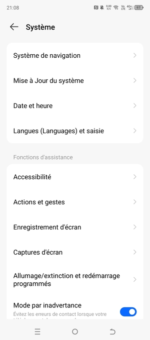 Sélectionnez Mises à Jour du système