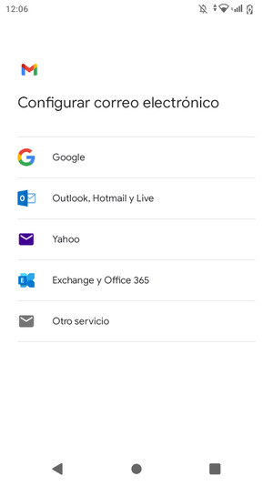 Seleccione Outlook, Hotmail y Live