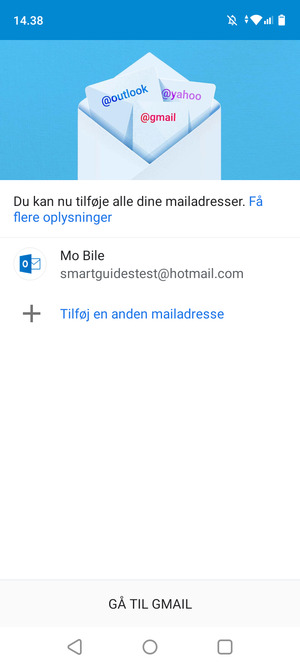 Vælg GÅ TIL GMAIL