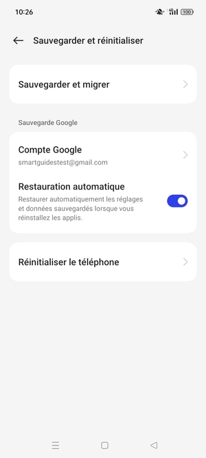 Sélectionnez Compte Google