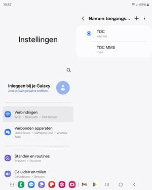 Uw telefoon is nu geïnstalleerd voor mms