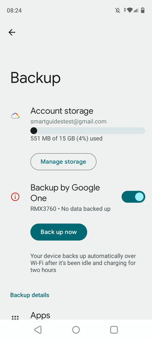 Select Account storage