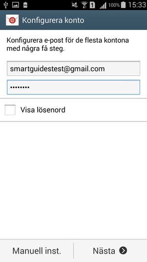 Ange din e-postadress och lösenord. Välj Nästa